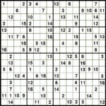 16x16 Sudoku Puzzle A Lot Of Numbers Sudoku Puzzles Sudoku Sudoku