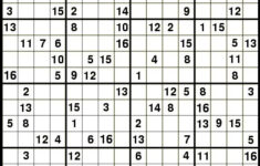 16x16 Sudoku Puzzle A Lot Of Numbers Sudoku Puzzles Sudoku Sudoku