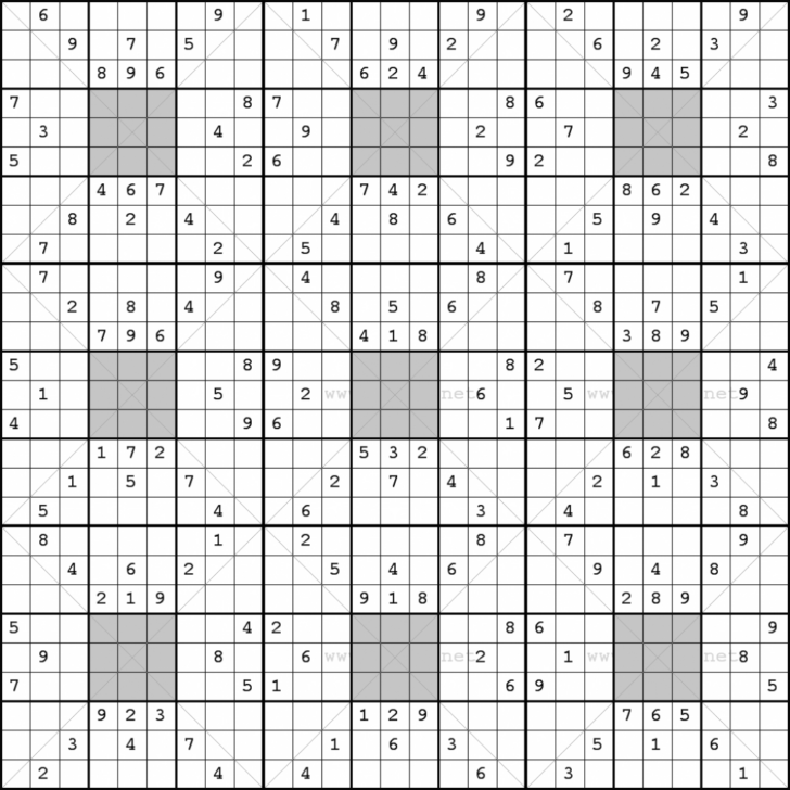 Printable Sudoku 25×25 Puzzles