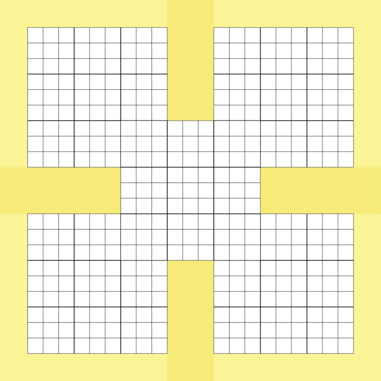 4 Best Printable Samurai Sudoku Grid Printablee Sudoku Printables