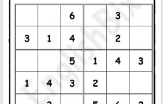 6x6 Blank Sudoku Printables For Elementary Grades EnglishBix