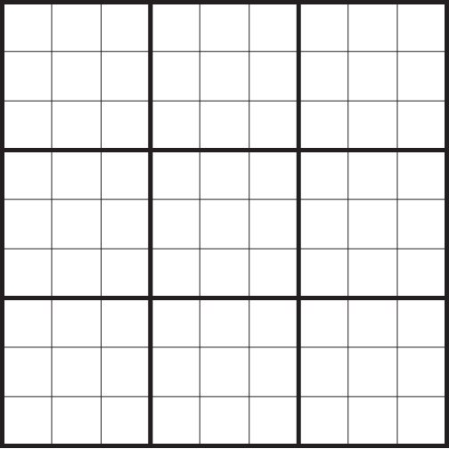 Printable Blank Sudoku Squares