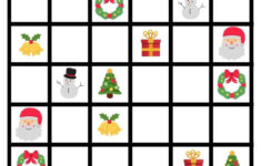 Christmas Sudoku Logical Reasoning Activity For Kids Sudoku Printable