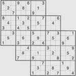 Double Harakiri Sudoku X Printable Samurai Sudoku Medium Printable