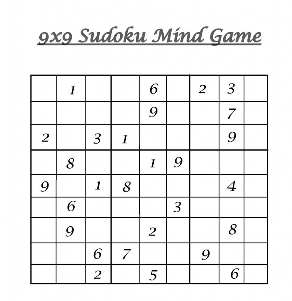 Free Printable Simple Sudoku For Kids