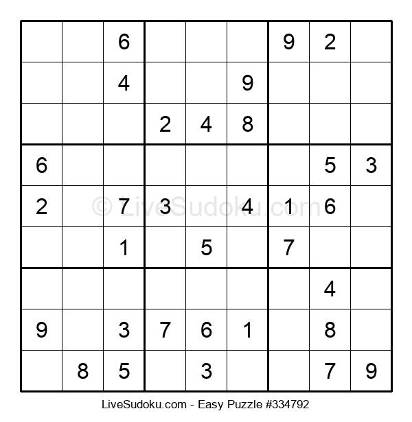 Easy Sudoku Online 334792 Live Sudoku