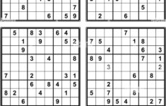Four Sudoku Puzzles Of Comfortable easy Yet Not Very Easy Level