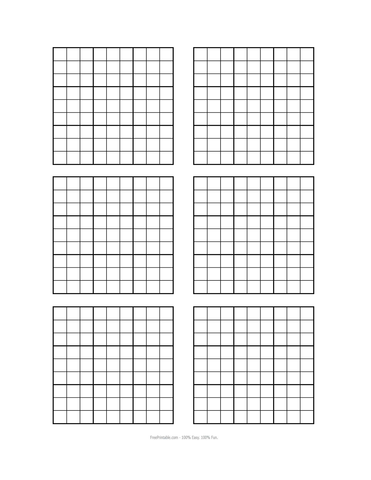 Free Printable Blank Sudoku Grids Sudoku Printable Sudoku Grid 