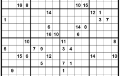 Free Printable Sudoku 16x16 Numbers TUTORE ORG Master Of Document