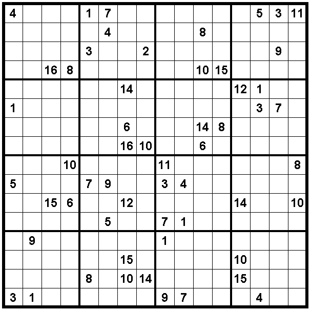Free Printable Sudoku 16x16 Numbers TUTORE ORG Master Of Document 