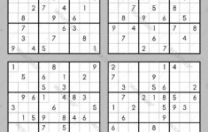 Free Printable Sudoku 4 Per Page