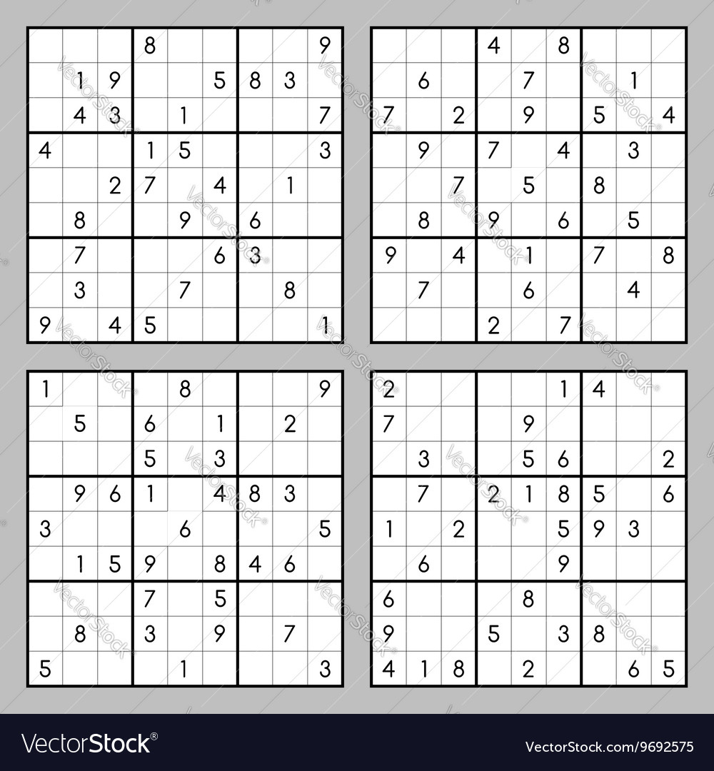 4 Printable Sudoku Per Page Sudoku Printables