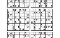 Free Printable Sudoku 6 Per Page