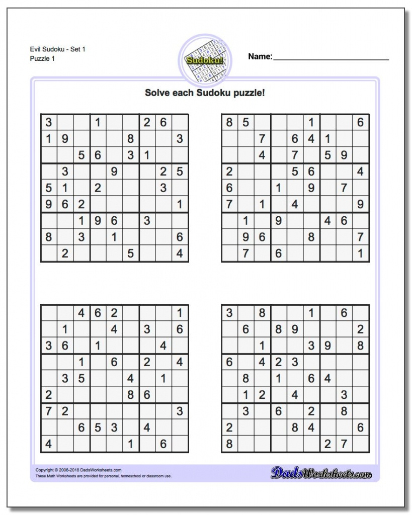 Free Printable Sudoku 6 Per Page Free Printable