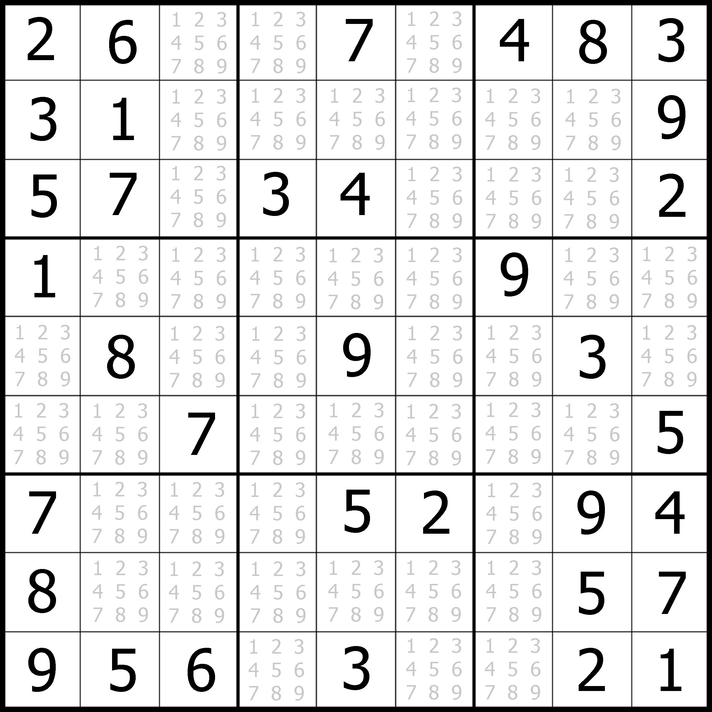 easy sudoku free printable