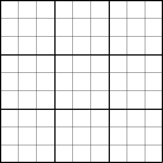 Free Sudoku Blank Forms Sudoku Printable Grids Toronto Art 