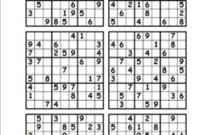 Free Sudoku Printable 6 Per Page Sudoku Printable Sudoku Sudoku Puzzles