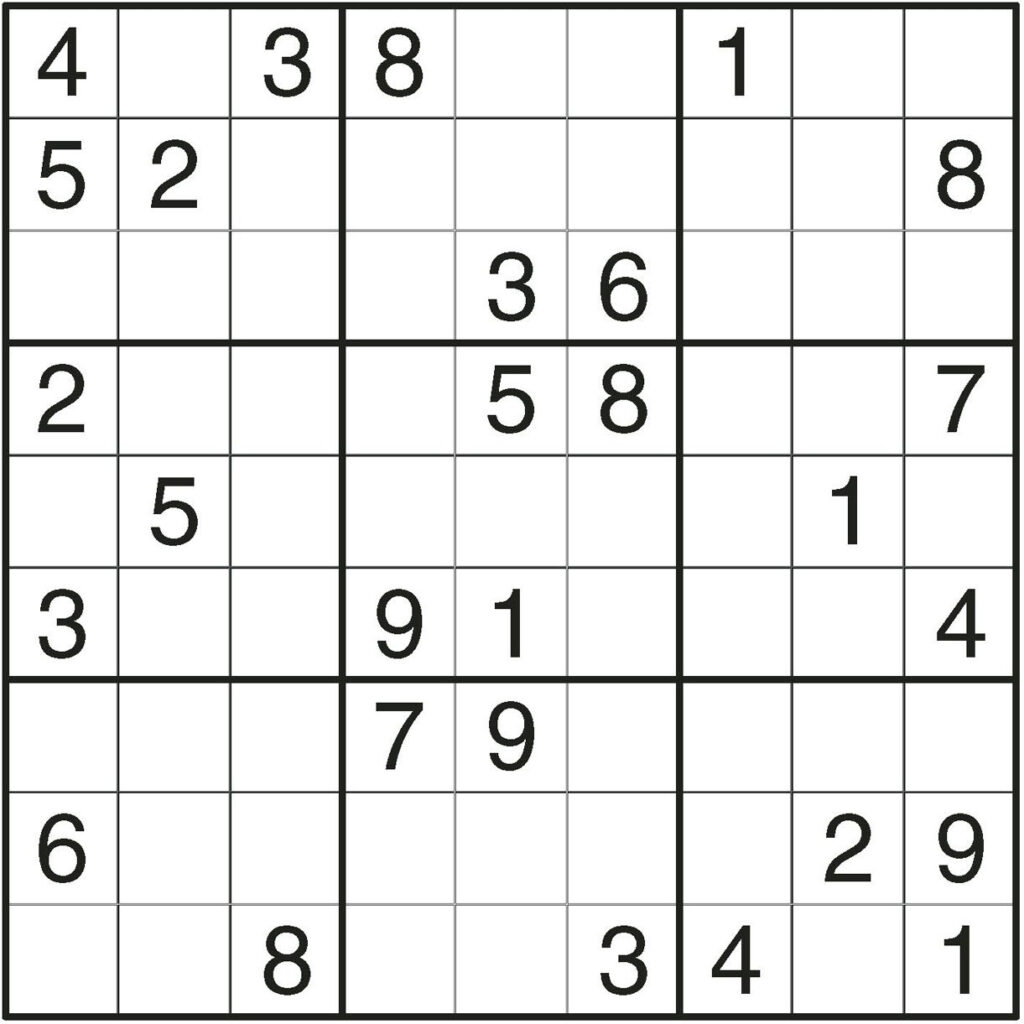 Hard Sudoku Printable 6 Per Page Printabler Sudoku Printable Sudoku