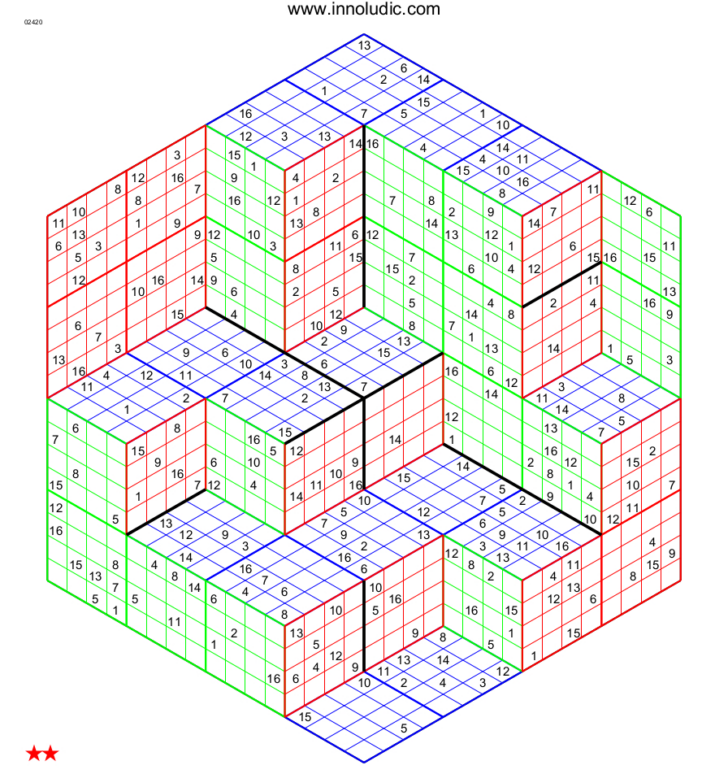 Printable 3d Sudoku Puzzles