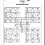 Https Www Dadsworksheets Samurai Sudoku Five Puzzle Set 5