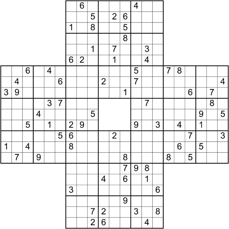 Printable Samurai Sudoku Medium