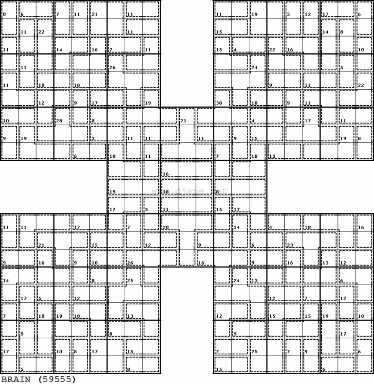 Killer Samurai Sudoku Puzzles Samurai Puzzle Challenging Puzzles 