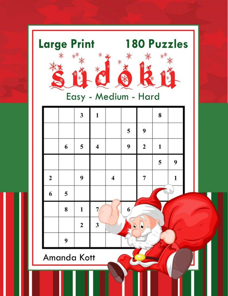 Large Print Sudoku Christmas 180 Easy To Hard Puzzles Etsy 