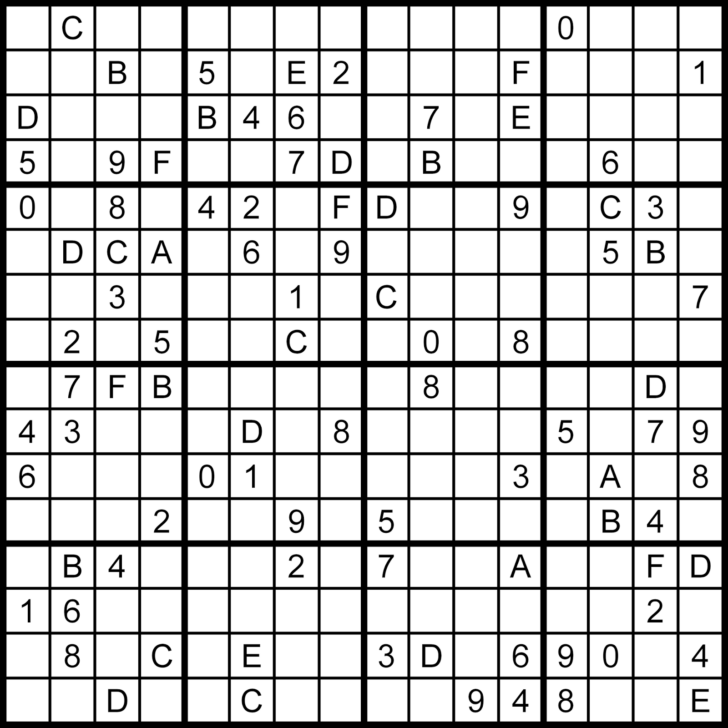 Printable Sudoku With Numbers And Letters