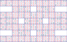Printable 13 Grid Samurai Sudoku Sudoku Printable