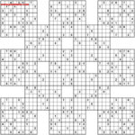 Printable 13 Grid Samurai Sudoku Sudoku Printable