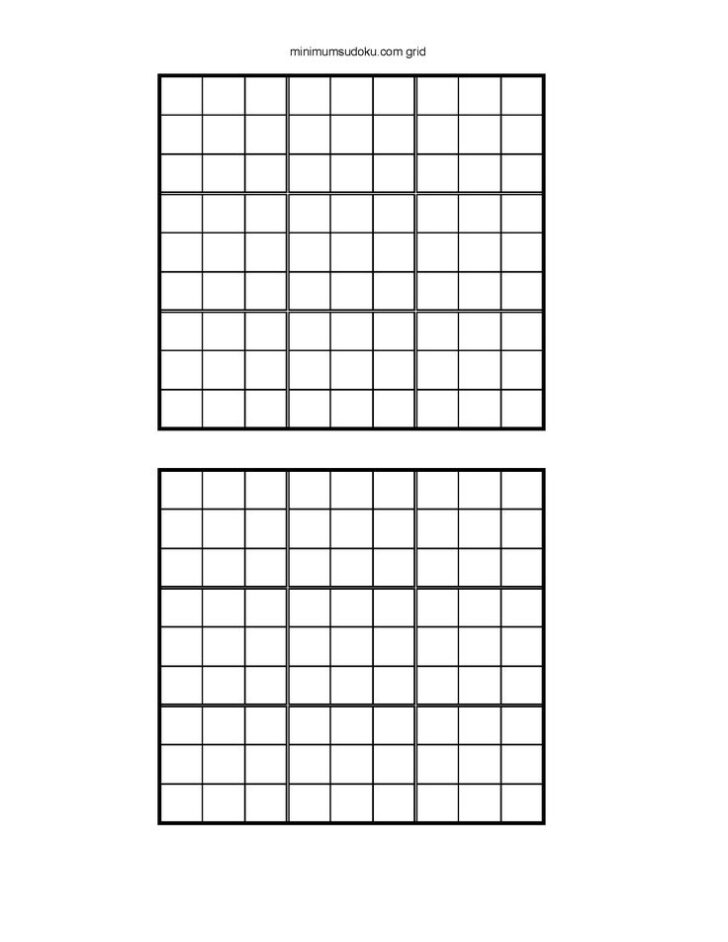 Printable Blank Sudoku Grids 4 Per Page Sudoku Printable Sudoku ...