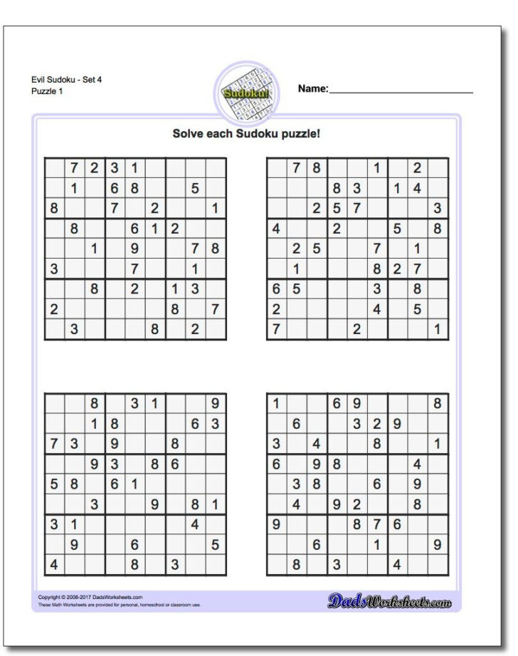 Free Printable Sudoku Livewire Puzzles