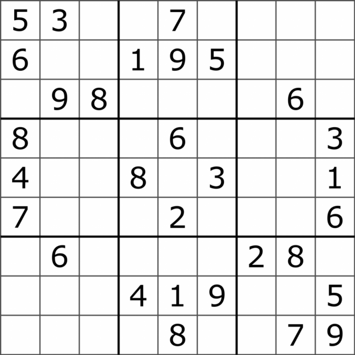 4 Square Sudoku Printable