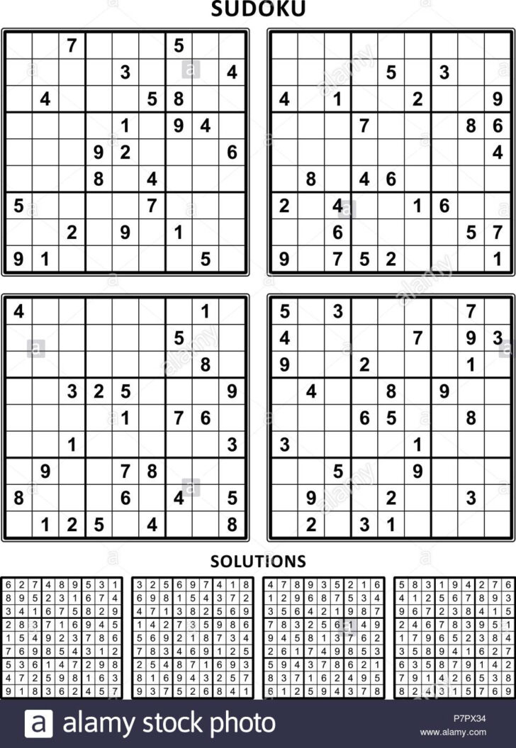 Printable Sudoku Four Per Page