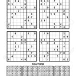 Printable Sudoku 4 Per Page With Answers Sudoku Printable