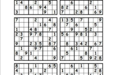 Printable Sudoku 6 Per Page That Are Clever Roy Blog