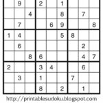 Printable Sudoku Printable Sudoku 4 Square Easy Printable Sudoku Free