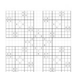 Printable Sudoku Printable Sudoku Five Squares Printable Sudoku Free