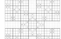 Printable Sudoku Printable Sudoku Five Squares Printable Sudoku Free