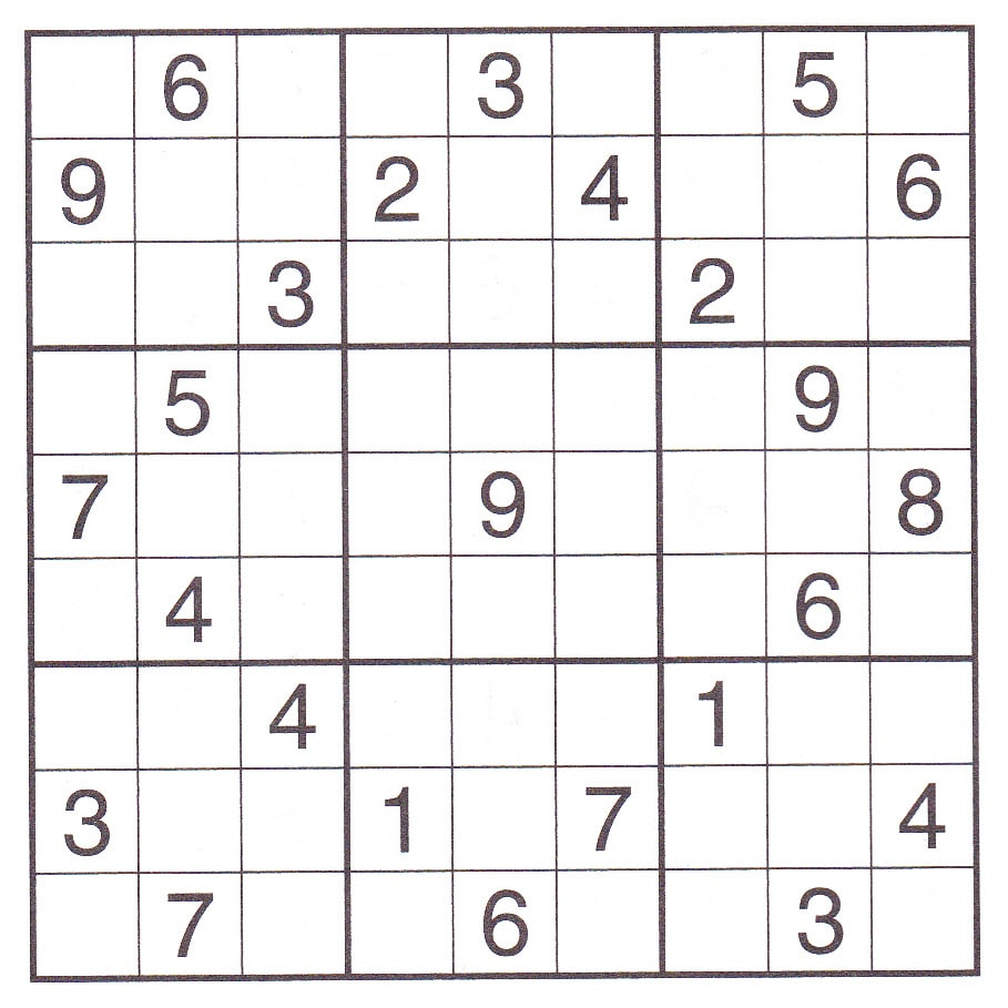 Printable Sudoku Puzzle Oppidan Library