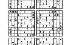 Printable Sudoku Puzzles 4 Per Page PDF Sudoku Printable