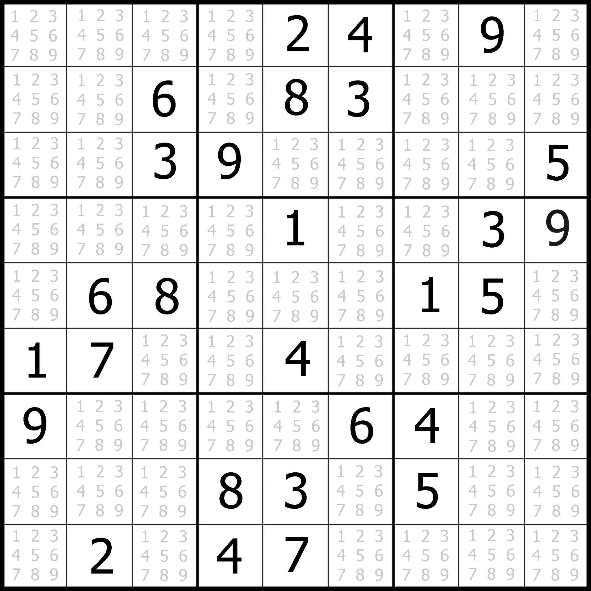 Printable Sudoku Puzzles 4 Per Page Printable Sudoku Puzzles