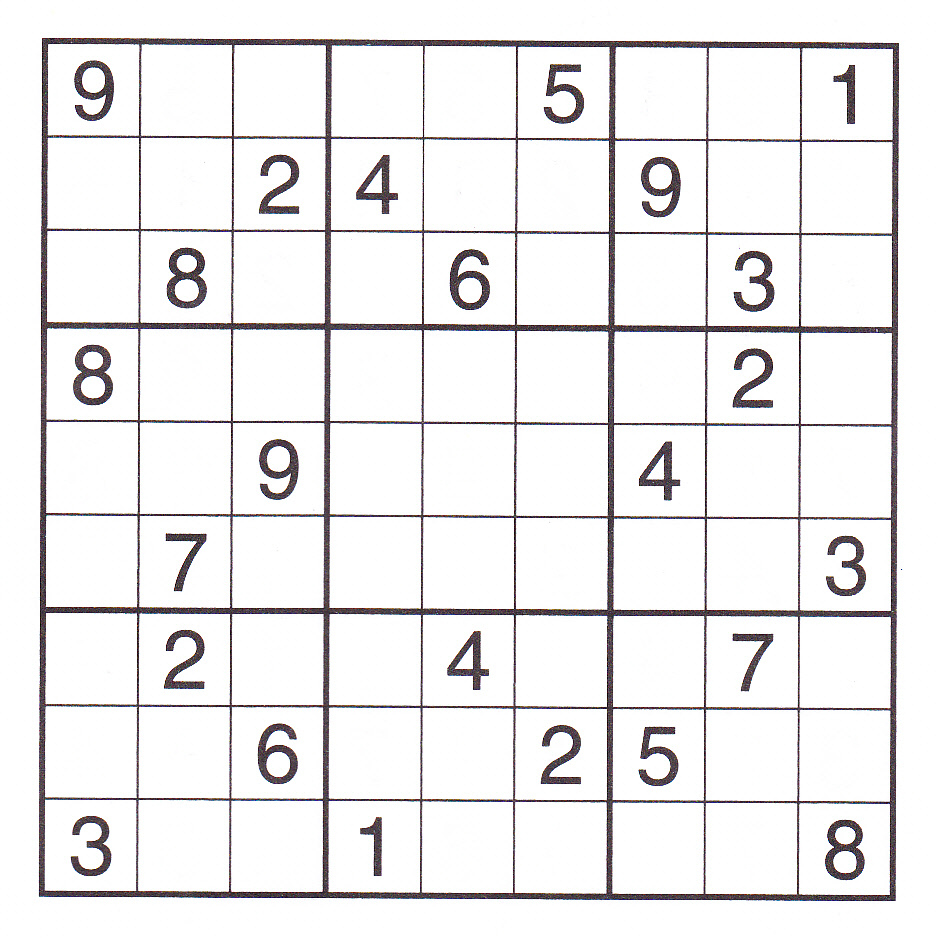 Printable Sudoku Puzzles 9 Coloring Kids