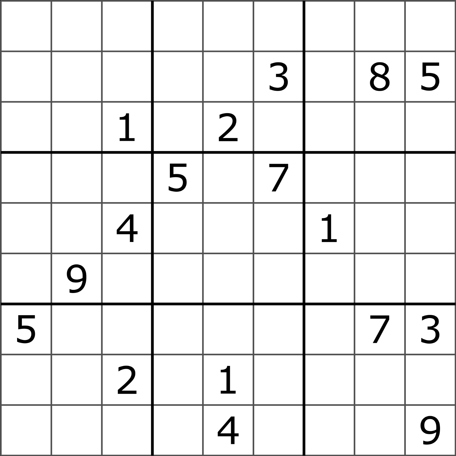 Printable Sudoku Puzzles 9X9 Printable Crossword Puzzles