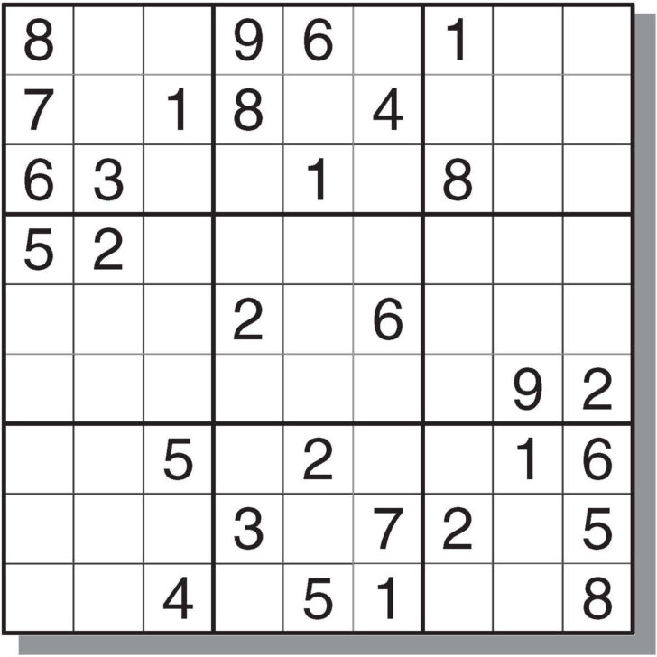 Printable Sudoku For 10-Year-Olds