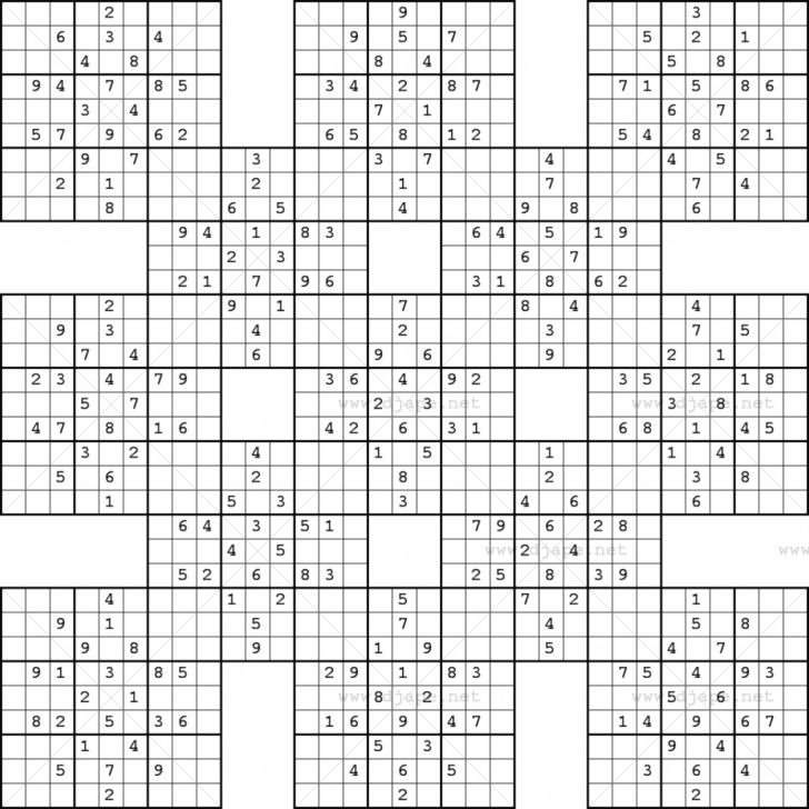 Mega Samurai Sudoku Free Printable Www Topsimages Printable Mega Sudoku Puzzles