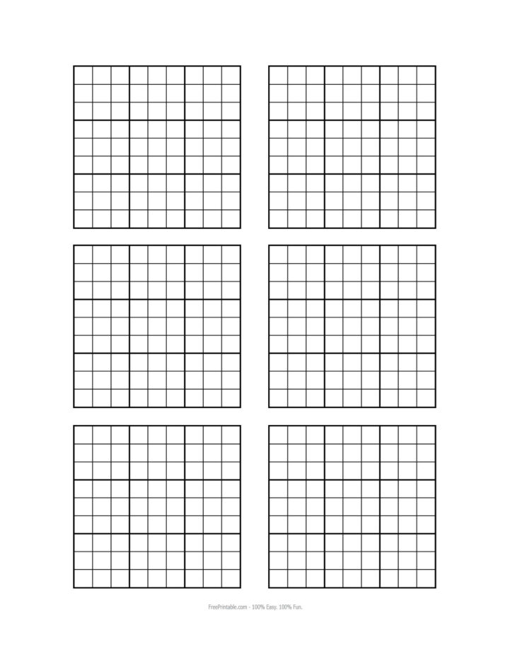 Printable Sudoku Sheets Blank Sudoku Printable | Sudoku Printables