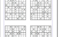Samurai Sudoku Triples Math Worksheets Sudoku Puzzles Math 6