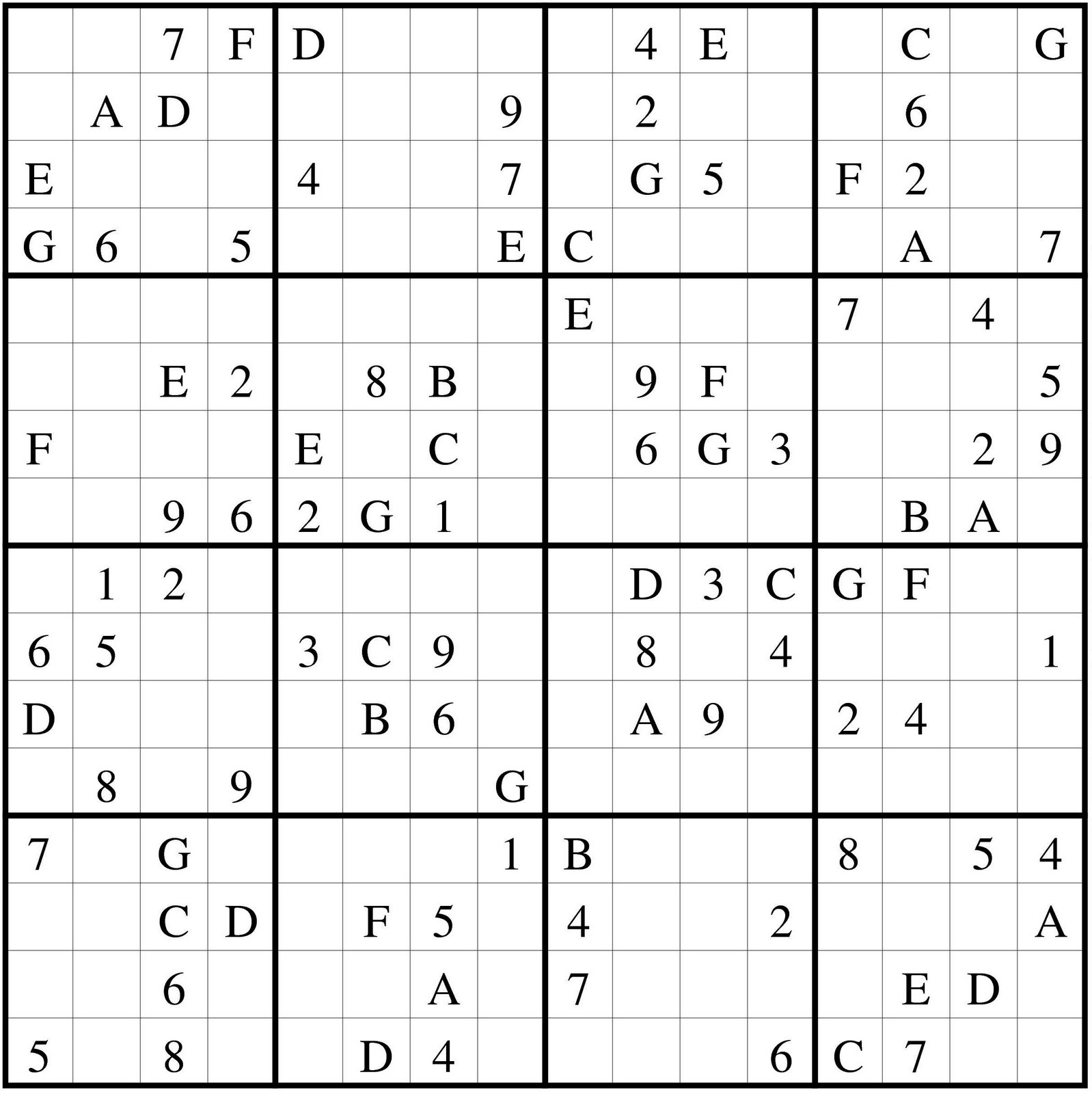 Sudoku 16 X 16 Para Imprimir Mega Sudoku 16x16 Large Print Easy To 