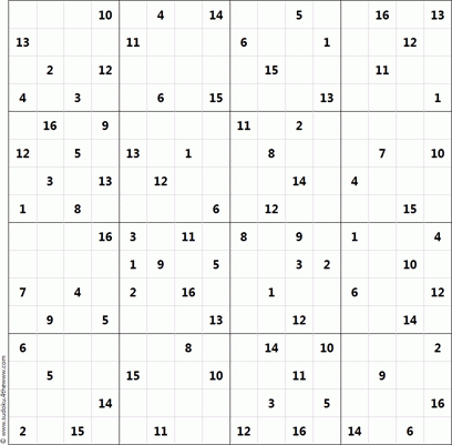 Sudoku 16x16